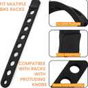 12 Pieces Rubber Bike Rack Straps, Bicycle Wheel Strap Replacement, Bike Cradle Carrier Wheel Stabilizer Strap with Holes for Outdoor Activities Car Rack, Cradle Tie Down