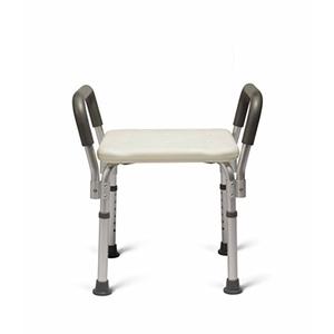 Medline Bath Bench Shower Seat with Padded Armrests, Ideal for Bathtubs, Robust Support up to 350 lbs., Comfortable and Durable