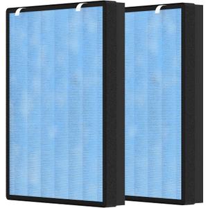 2 Packs HSP002 Replacement Filter Compatible with HSP002 Air Cleaner Purifier 2.0, 4 Stages of Filtration with H13 True HEPA Filters, Activated Carbon Filters, Pre-Filter & Cold Catalyst