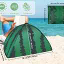 Mini Tent for Pets Small Dog Tent for Beach Portable Pop Up Sun Shade Shelter with Phone Compartment for Puppy and Large Cats Small Animals Sun Canopy for Camping and Outdoor (Watermelon)