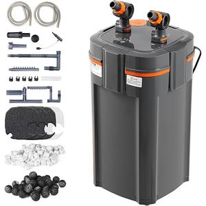 VEVOR Aquarium Filter 317GPH, 4Stage Canister Filter 75100 Gallon, UltraQuiet Internal Aquarium Filter with UV Protection, Submersible Power Filter with Multiple Function for Fish Tanks, 12W