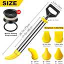 DUXINN Stainless Steel Cement Mortar Grouting Gun, Reusable Caulk Gun Grout Gun with 5 Nozzles, Caulking tools perfect for Grouting, Sealing, and Joint Filling