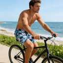 Cozople Men's Swim Trunks with Compression Liner 5.5" Inseam Quick Dry Bathing Suit Boxer Brief Lined Swim Shorts Swimwear (XXL)