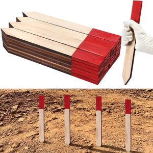 Mifoci 24 Pcs Grade and Survey Stakes 12 x 1.38 x 0.39 in Wooden Garden Stakes Garden Ground Stake with Sharp Point Plant Support Stake for Construction Sign Posts Silt Fence Backyard Boundaries