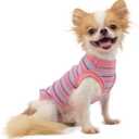 LOPHIPETS 100% Cotton Rib Dog Shirt Vest for Small Dogs Teacup Chihuahua Yorkie Puppy Clothes Tank Tee-Pink/S