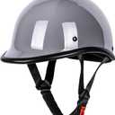 Yesmotor Half Helmet Polo Cap Half Shell Open Face Motorcycle Helmet - DOT Approved(Gray,Small)
