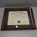15x18 Diploma Frames with 11x14 Black Mat Display Documents 11 x 14 or 15 x 18 without Mat, 14x11 Cherry Red Frame for Wall Mounting