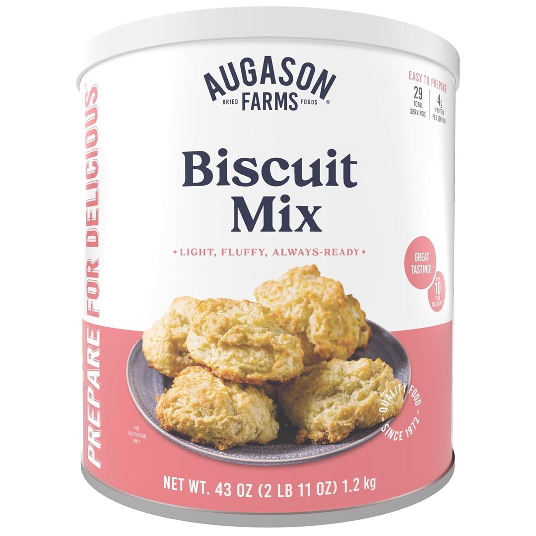 Buttermilk Biscuit Mix Can Emergency Food Supply, 29 Servings, 10 Year Shelf Life - Biscuit Mix Just Add Water and Baking Powder (EXP 06/26/36)