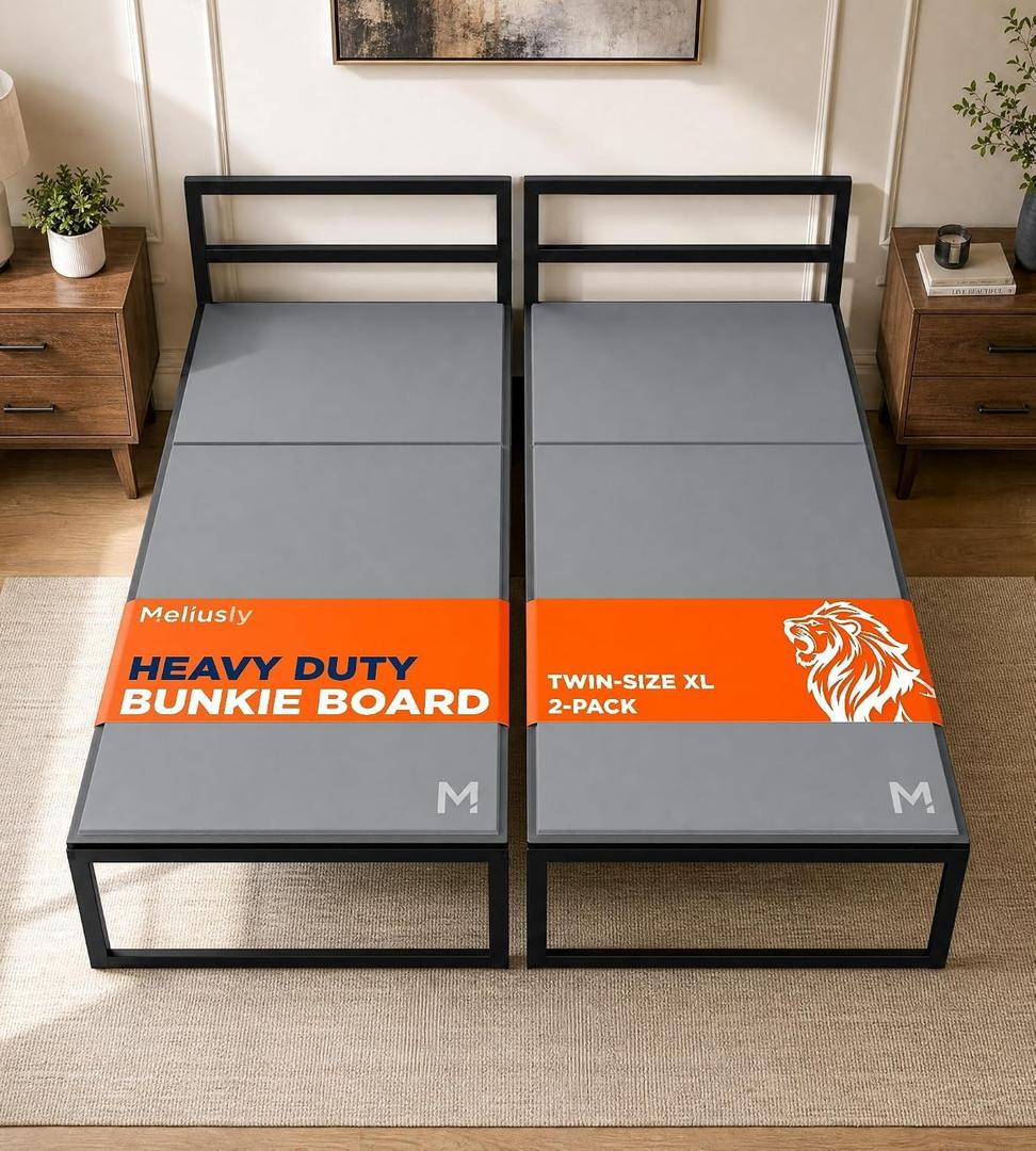 Heavy Duty Bunkie Board Twin XL 2-Pack (38x79) - Under Bed Support