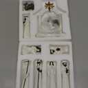 White Nativity Set, Resin Small Christmas Nativity Figurine, 11Pcs Miniature Nativity Scene, Holy Family Manger Scene Tabletop Nativity Figurines for Christmas Indoor Decor