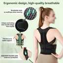 Back Brace Posture Corrector for Women and Men, 4-Point Back Support System for Upper/Lower Back Pain Relief, Scoliosis & Hunchback Correction, Adjustable & Breathable Shoulder Straightener, Medium