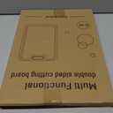 Titanium Cutting Board, Double Sided Medical-grade, Pure Titanium/Wheat straw PP Large Chopping Boards with Juice Groove Cutting Pads for Meat, Vegetables and Fruits (15.2"L x 10.4"W, Metallic)