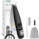 Cat Clippers with LED Display,35dB Ultra-Low Noise Cat Hair Trimmer Shaver, Cordless Dog Paw Trimmer with LED Light,Type-C Rechargeable Cat Dog Clippers for Grooming Paws, Ears, Face, Rump (Black)