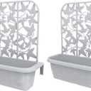 24" Privacy Planters (S/2) - White