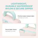 Tuck Hanging Toiletry Bag - Water-Resistant Travel Makeup Organizer with Spacious Compartments & Padded Handle for Women (Blush Petal & Mint) (Fold Travel Makeup Bag)