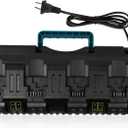 PENGJBATTER DCB104 4-Port Fast Charger with USB Port Compatible for DeWalt 20V/60V Max Battery DCB206 DCB208 DCB205 DCB606 DCB609Y DCB612, Compatible for DeWalt 20V Charger DCB104 DCB107 DCB115 DCB118