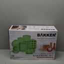 BAKKEN Kitchen Baking Pan Set - Nonstick Green Marble Coating, Carbon Steel Bakeware Sets with Green Silicone Handles, Kitchen Essentials, PFOA, PFOS, PTFE Free, Oven Safe (Up To 450 F), Set of 10