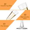 Plastic Champagne Flutes 40 Pack, 5.5 Oz Clear Disposable Plastic Champagne Glasses, Wine Glasses Cups for Wedding Celebration Birthday Party Valentines Wine Tasting New Years Eve Party Supplies
