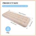 Geetery 4 Pcs Large Air Mattress for Adult Kid 75 x 30 x 8.7 Inch Inflatable Sleepover Airbed Foldable Flocked Blow up Bed with Patch Portable Toddler Air Mattress for Home Travel Camping Tent Party