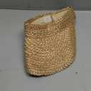 Straw Sun Visors & Hats for Women - Packable Beach Hats, Handmade, Sun Protection (One Size, Khaki)