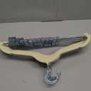 Cozymood Velvet Skirt Hangers - Pack of 24 - Velvet Hangers with Clips Ultra Thin Non Slip Velvet Pants Hangers Space Saving Clothes Hanger for Trouser, Skirts, Jeans, Dress (Beige)