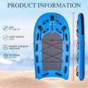 FBSPORT Inflatable Water Rescue Sled, Drop-Stitch PVC Rescue Board Floating Dock Platform Mat with Rapid Inflation, Portable 73"x39" Emergency Sled for Lakes, Oceans, Rivers, Surfing, Divers