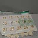 Photo Advent Calendar with Pockets, Christmas Calendar Countdown, Embroider Numbers Felt Photo Advent Calendar w/ 25 Small Pockets, Advent Calendars for Holiday Tradition (Gold)