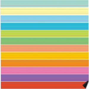 Faccito 12 Pieces Large Magnetic Sentence Strips 3 x 36 inch Dry Erase Sentence Strips Jumbo Multicolor Magnetic Handwriting Paper with Lines for Teacher Whiteboard Classroom School Supplies