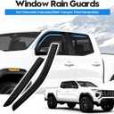 Colorado Rain Guard - Window Visors for Chevrolet Colorado/GMC Canyon 2023-2025 2026, Out-Channel Side Window Rain Guards for Colorado, 4PCS, Black, Car Accessories