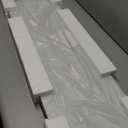 Electric Warming Tray (Extra Long 40"x12")Food Warmers for Parties Buffet with Thermostat & Full Surface Heating, Tempered Glass Warming Mat for Food, Temperature Adjustable Food Warming Mat, White