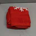 MelonBoat Pack of 2 Towels Set, Christmas Hand Towels for Bathroom with Embroidered White Snowflake, Soft Absorbent Polyester Xmas Decoration for Bath Gym Spa Kitchen Family Home Decor, 13.7"x29.5"