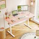OffiGo 48" Pink Electric Standing Desk Height Adjustable for Home Office