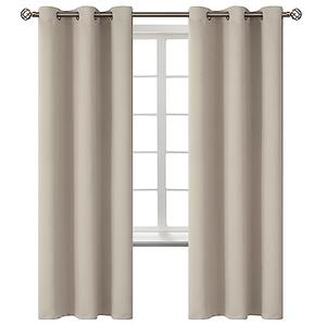 BGment Room Darkening Curtains 6F Long - Grommet Thermal Insulated Drapes Window Treatment Curtains for Bedroom, 2 Panels, 6F x 4F, Camel