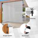 Aoodor Patio Roller Shade 5 x 8 ft HDPE Fabric Outdoor Cordless Roll Up Shade with UV Protection, Roller Blinds for Porch, Gazebo, Pergola, Balcony, Window, Grey