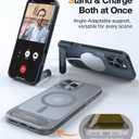 TORRAS for iPhone 16 Pro Max Case Translucent Black | Strong Magnetic & Seamless Stand, Fit for MagSafe, Military-Grade Drop Protection, Sturdy Adjustable Built-in Kickstand, Slim Matte Finish