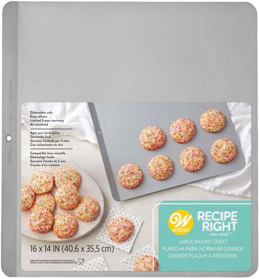 Wilton Recipe Right Stainless Steel Insulated Cookie Baking Sheet, 16 x 14-Inch