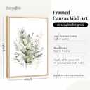 Joocrise Watercolor Botanical Wall Art Set of 3 Boho Floral Canvas Wall Decor Prints Sage Green Wildflower Wall Art Modern Flower Pictures Botanical Painting for Bedroom Bathroom 16x24 Inch Framed