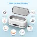 Ultrasonic Jewelry Cleaner, 48KHz Ultrasonic Cleaner Machine for Jewelry, Eyeglasses, Rings, Watch Strap, Dentures-Dual Cleaning Modes, 304 Stainless Steel Tank, White