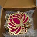 Handmade Wall Decor Lotus with jhumki Style Hanging for Home Decor, Diwali Decor, Floral Wall Hangings for Temple Decor | Pooja Room Decoration Wedding and All Festival Decor (Pack of 2 PC)