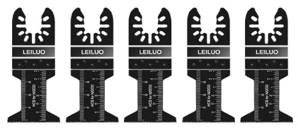 LEILUO 5 Pcs Multitool Blades Set for Wood Oscillating Saw Blades Universal Oscillating Tool Accessories with Storage Bag Compatible with DeWalt Makita Dremel and More