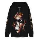 Offset Fire Zip Hoodie, Size: S