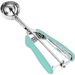 Ice Cream Scoop, 18/8 Stainless Steel Cookie Scoop, Cookie Scoops for Baking, 2.5Tbsp/42ml/1.4 oz Cookie Dough Scoop, Ice Cream Scooper with Trigger Release, Cookie Scooper for Baking(Mint Green)
