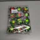 12Pcs Christmas Balls Tree Decorations, 2.4inch Plastic Shatterproof Glitter Hanging Ornaments for Christmas Tree Home Kitchen Office Indoor Xmas Tree Wall Window Fireplace Mantel Decor (Grey Pink White Red Brown)