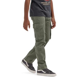 Wrangler Boys' Charge Cargo Pant (8 Husky, Olive)