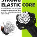 8-Pack Bungee Cords with Hooks & Carabiners - 24 Inch Bungee Rope (4 Hooks + 4 Carabiner Clips) - Heavy Duty Elastic Stretch Cords for Kayaking, Camping, Truck, Tarp, Gear Tie Down - Black