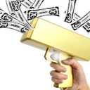 KWYZ Golden Money Shooter, Make it Rain/Spray Money Gun Paper Playing Toy , Handheld Spray Cash Gun for Game Movies Party Supplies