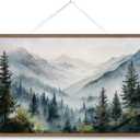 HUARCEY 24x36 Inch Large Mountain Forest Wall Art Nature Scenery Wall Decor