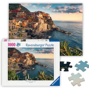 Ravensburger - Cinque Terre - 1000 Piece Jigsaw Puzzle - Featuring The Stunning Seaside Town in Italy - Beautiful, Vibrant Image - Frameable - Premium Quality - Puzzles for Adults