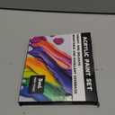 5 Pack Mini Acrylic Paint Set,12 Colors Acrylic Paints Strips for Adults Craft Paint,70 PCS Painting Kit Container Strips Storage, Perfect for Home Birthday Party Favors