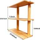 Wall Shelves，Variable Wood Floating Shelves of 3 Tier，Solid Oak Wall-Mounted Shelves for Bathroom, Living Room & Farmhouse Decor ，Easy Install Rustic Wood Floating Shelves